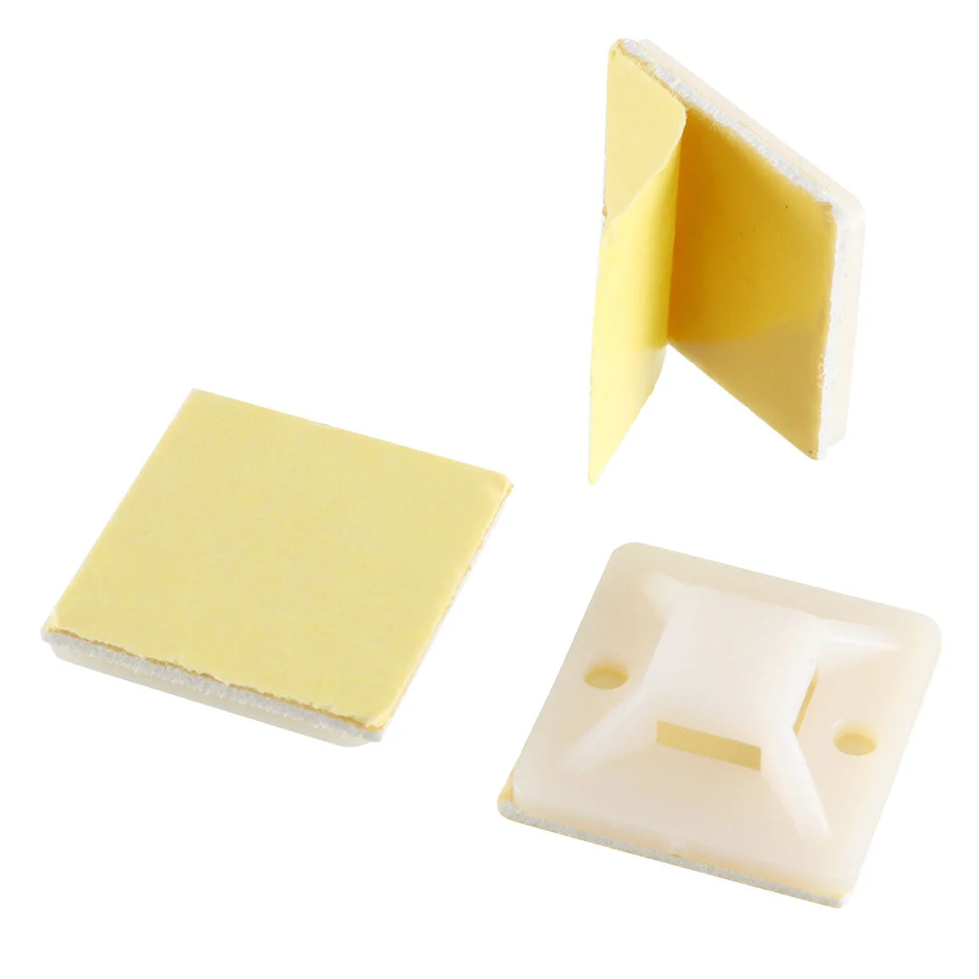 50pcs Self Adhesive Cable Tie Mounts Wire Base Holders 20mm x 20mm