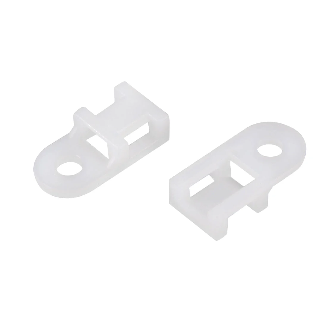 Cable Tie Mount Base Saddle Type Wire Holder Nylon 5.2mm Hole Width White 30Pcs