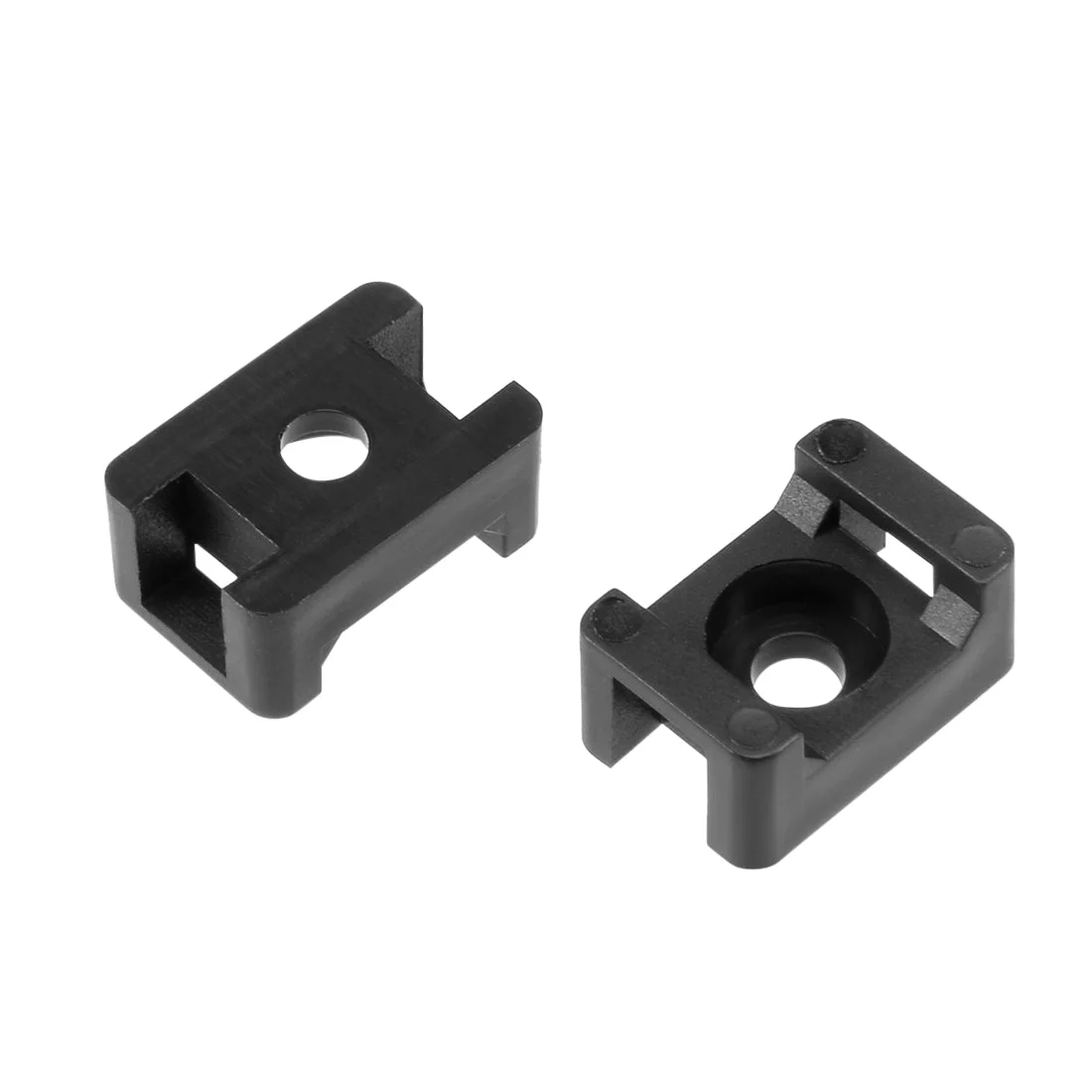 Uxcell Cable Tie Mount Base Saddle Type Wire Holder Nylon 5.2mm Hole Width Black 52Pcs