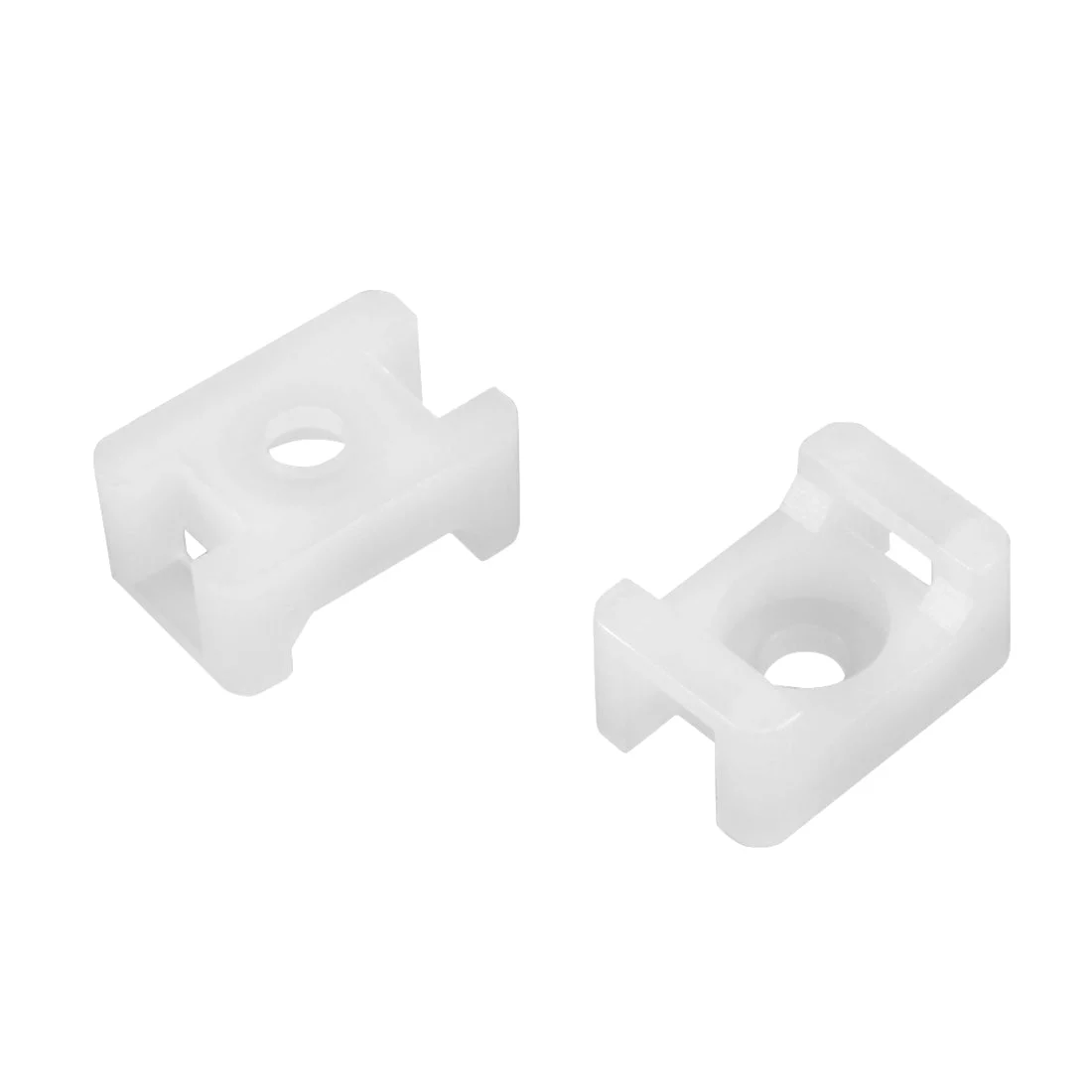 Cable Tie Mount Base Saddle Type Wire Holder Nylon 5.2mm Hole Width White 150Pcs