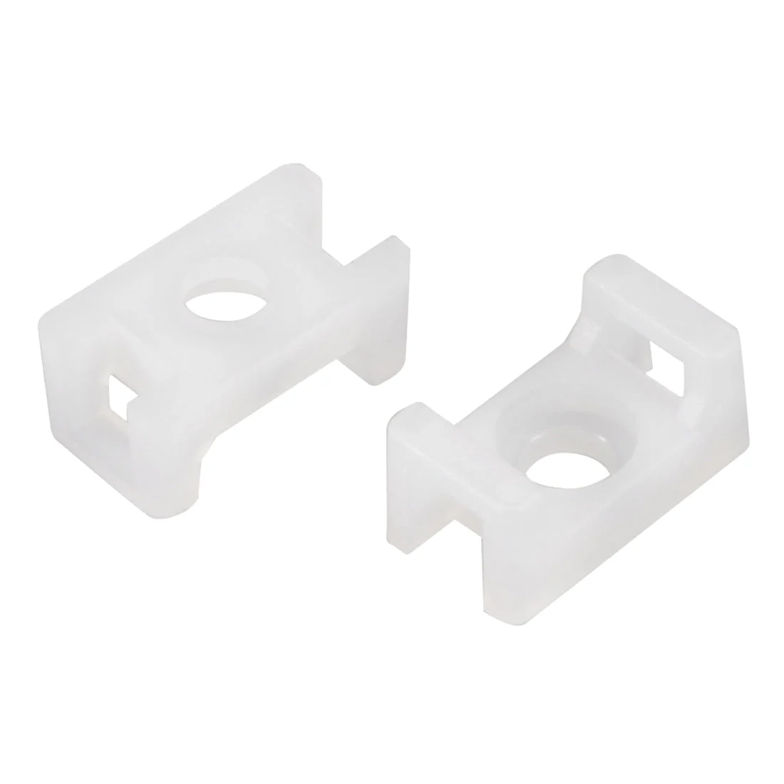 Uxcell Cable Tie Mount Base Saddle Type Wire Holder Nylon 3.8mm Hole Width White 36Pcs