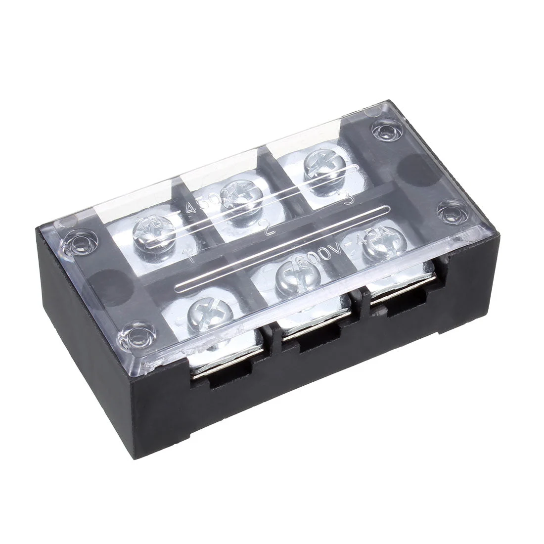 Dual Rows 3 Positions 600V 45A Cable Barrier Block Terminal Strip TB-4503L