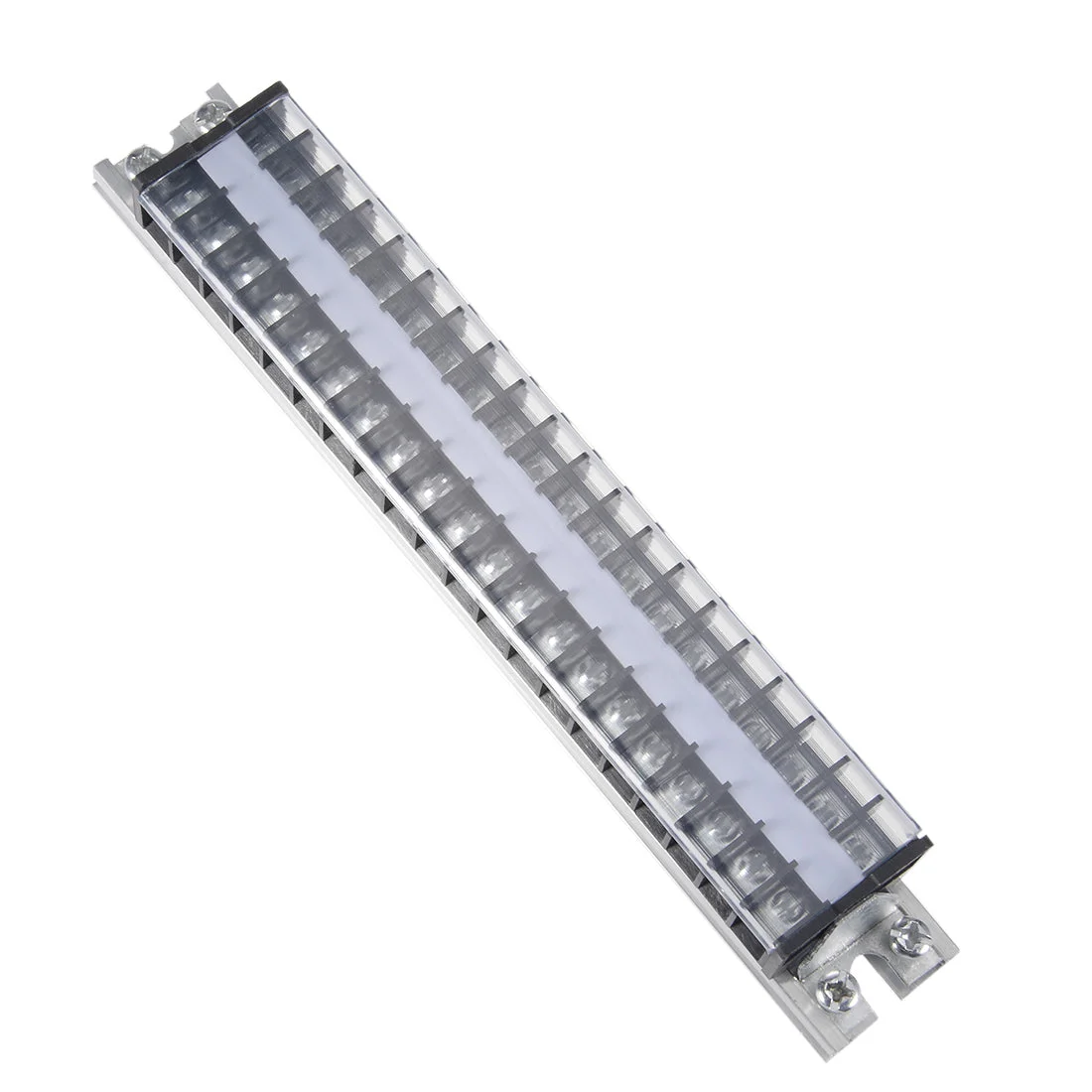 Barrier Terminal Strip Block 660V 15A Dual Rows 20P DIN Rail Base Screw Connector