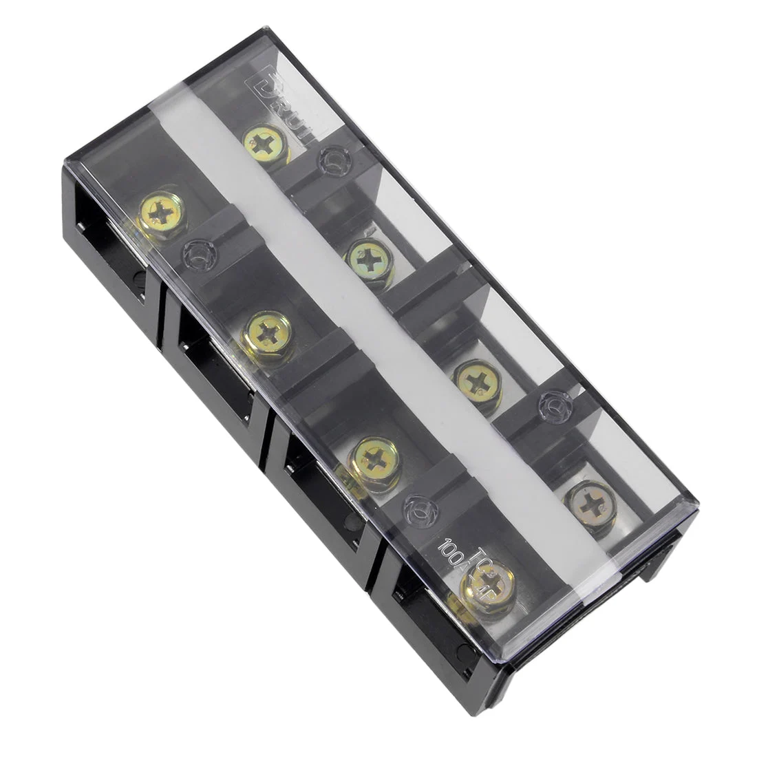 Dual Rows 4 Positions 600V 100A Wire Barrier Block Terminal Strip
