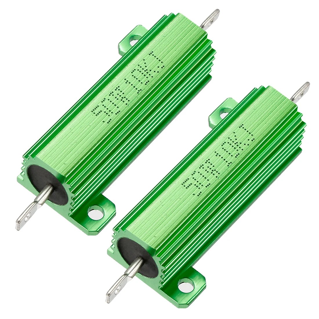 50W 10k Ohm 5% Aluminum Housing Resistor Screw Chassis Mounted Aluminum Case Wirewound Resistor Load Resistors Green 2 pcs