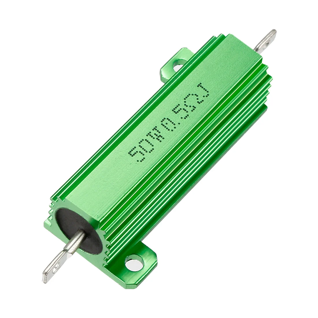 50W 0.5 Ohm 5% Aluminum Housing Resistor Screw Tap Chassis Mounted Aluminum Case Wirewound Resistor Load Resistors Green 1 pcs