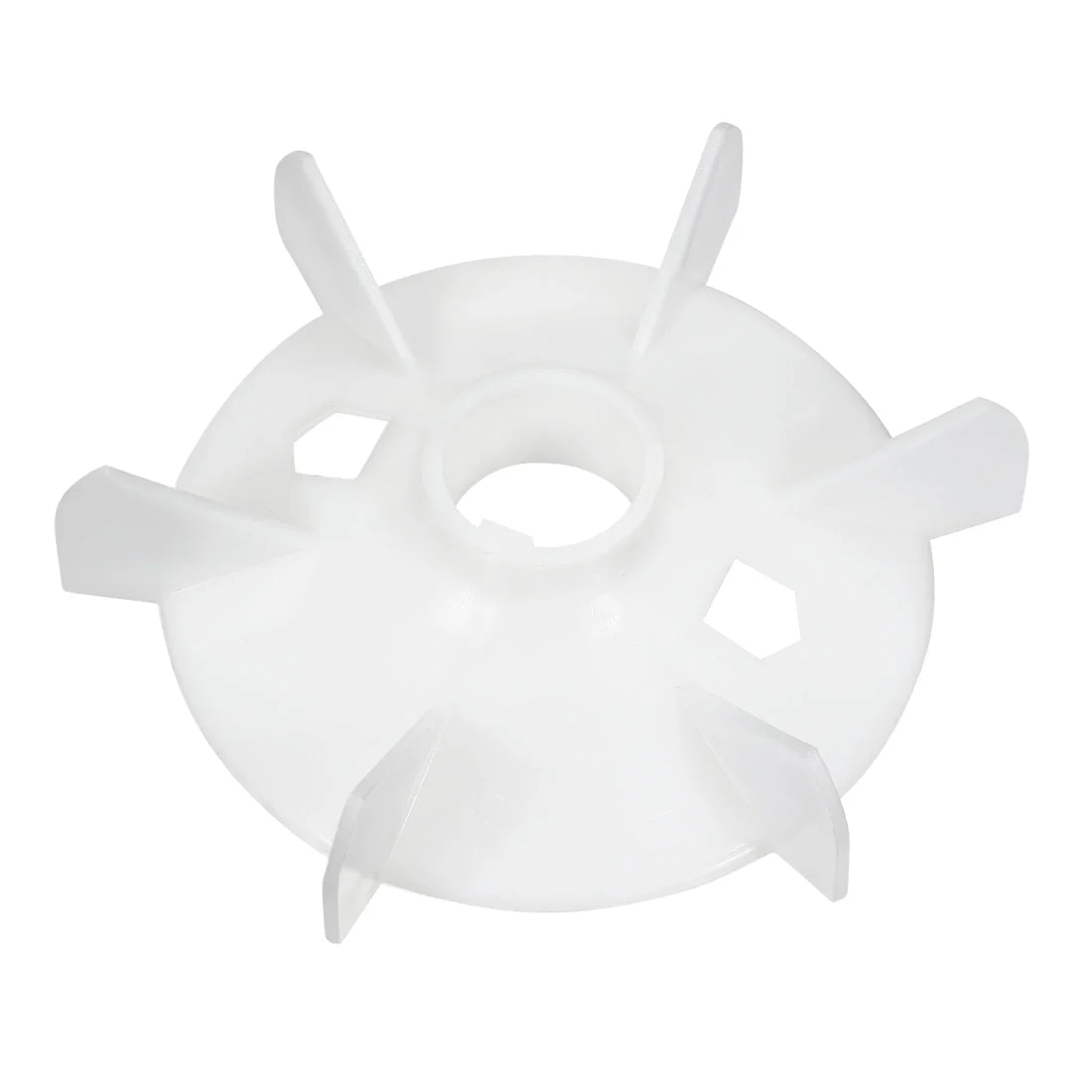 Round Shaft Replacement 215x43mm White Plastic 6 Impeller Motor Fan Vane