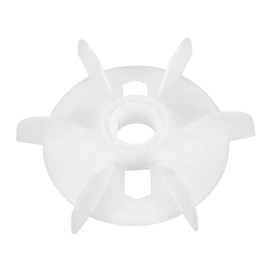 1Pc 150*28mm Round Shaft Replacement White 6 Impeller Motor Fan Vane