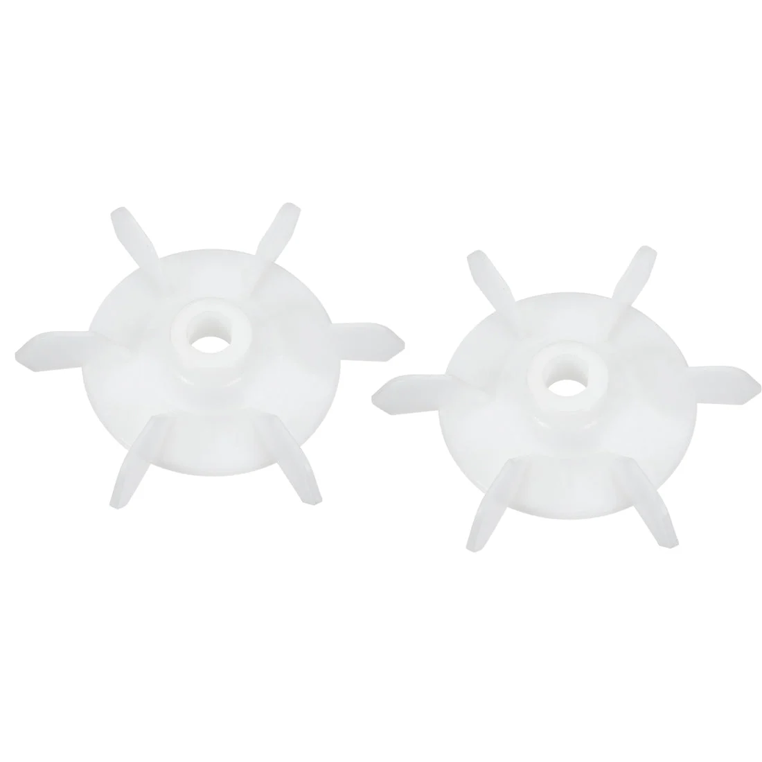 2Pcs 115*14mm D Shaft Replacement White Plastic 6 Impeller Motor Fan Vane