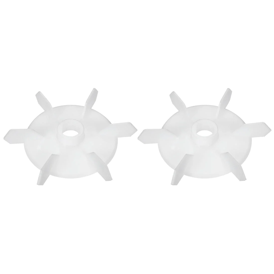 2Pcs 140*20mm D Shaft Replacement White Plastic 6 Impeller Motor Fan Vane