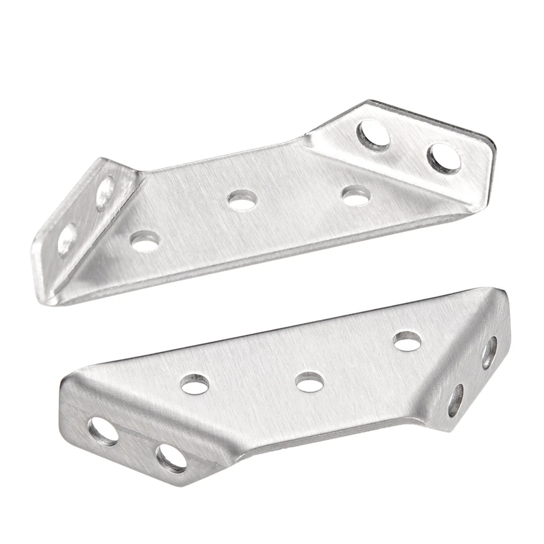 Cabinet Cupboard Stainless Steel Flange Corner Brace Trapeziform Angle Brackets 20pcs