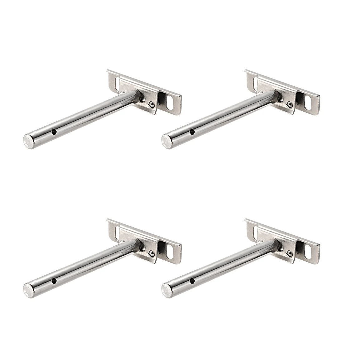 Uxcell 4 pcs 76mm x 20mm x 130mm Adjustable Blind Shelf Floating Support Invisible Brackets, Concealed Mount for Home Wall DIY Silver Tone
