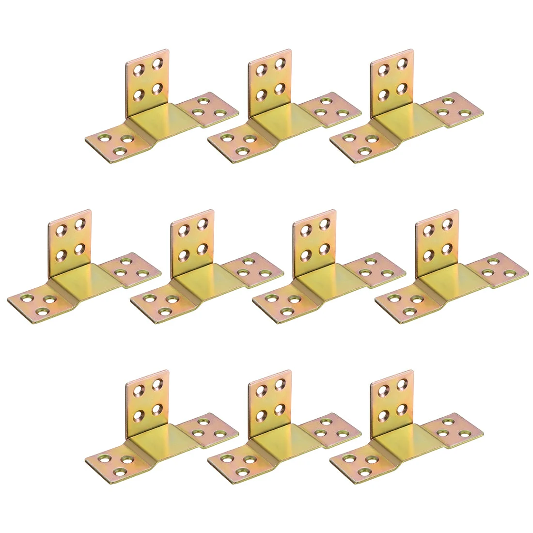 Uxcell Wood Bed Rail Metal Bracket Fastener Fitting Color zinc 10 Sets