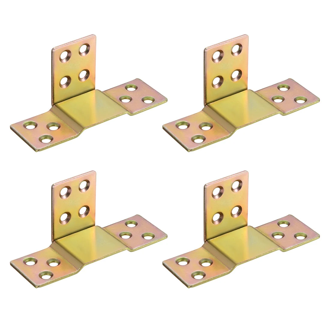 Uxcell Wood Bed Rail Metal Bracket Fastener Fitting Color zinc 4 Sets