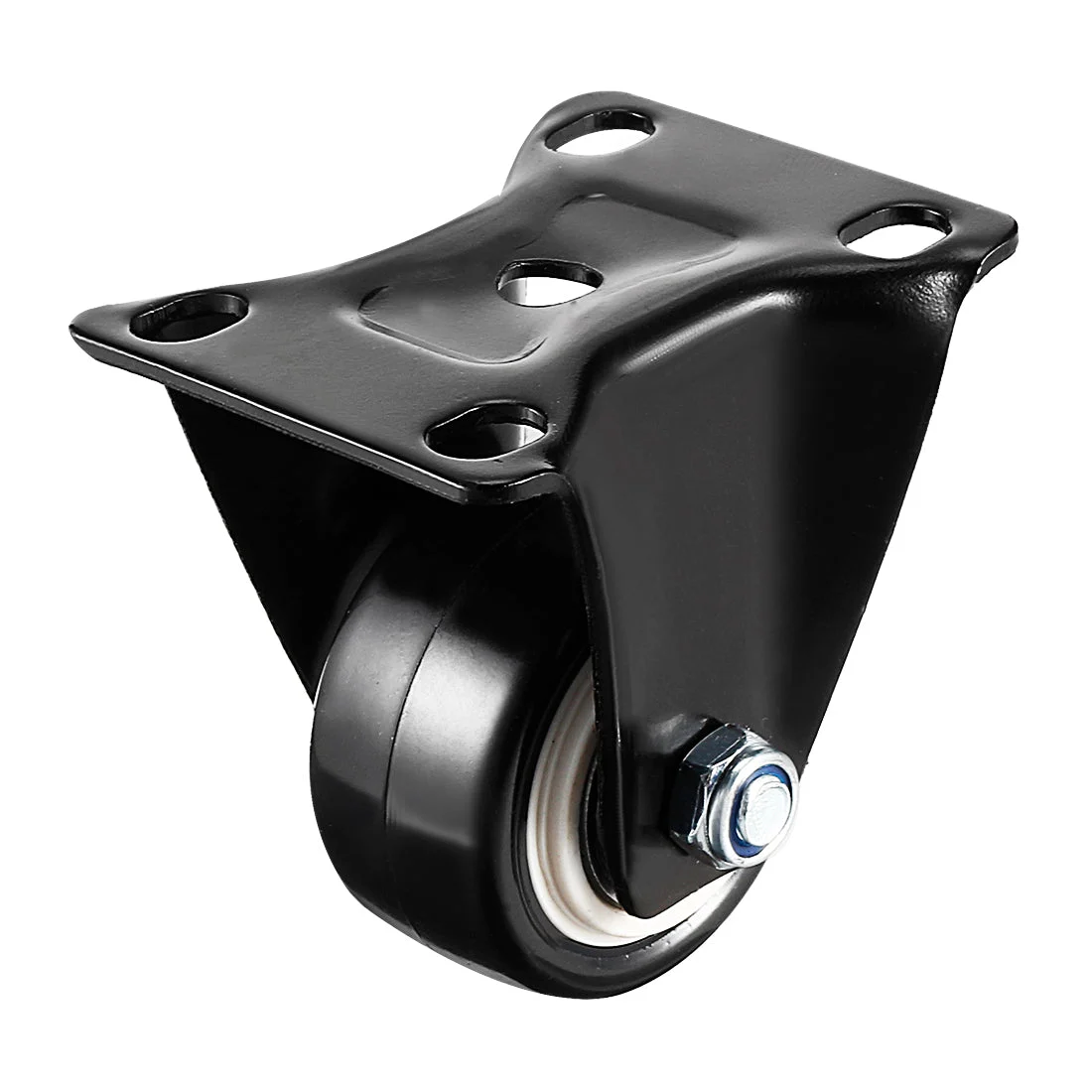 1.5 Inch Fixed Caster Wheels PU Top Plate Mounted Caster Wheel 110lb Capacity