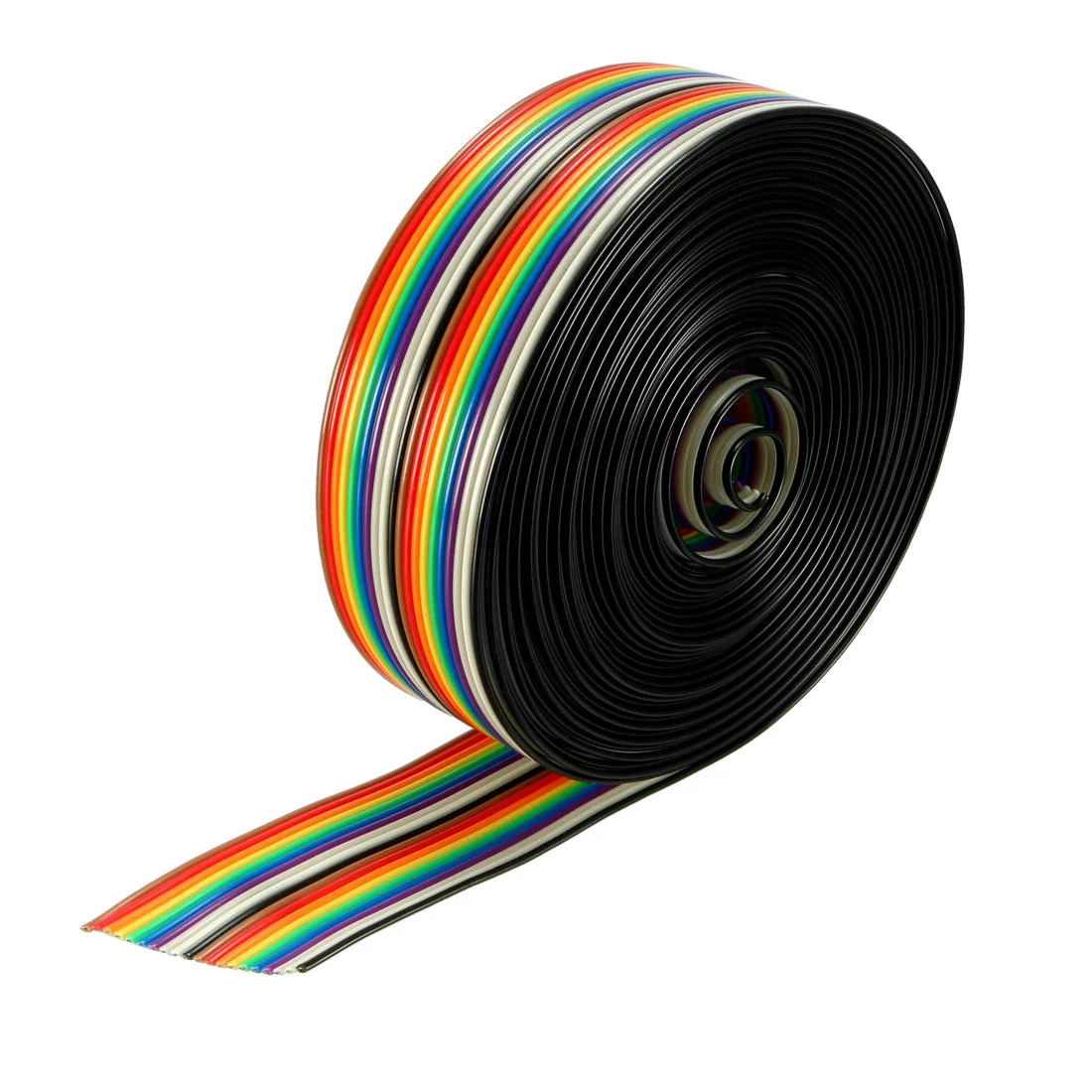 Flat Ribbon Cable 20P Rainbow IDC Wire 1.27mm Pitch 5 Meters Long