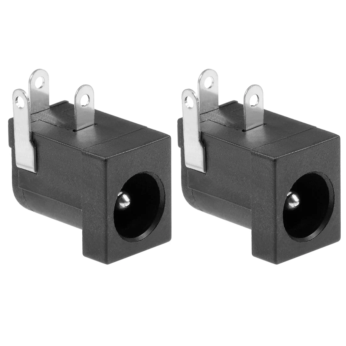 2Pcs PCB Mount DC005 5.5mm x 2.1mm 3 Pin Audio Video DC Power Connector Socket