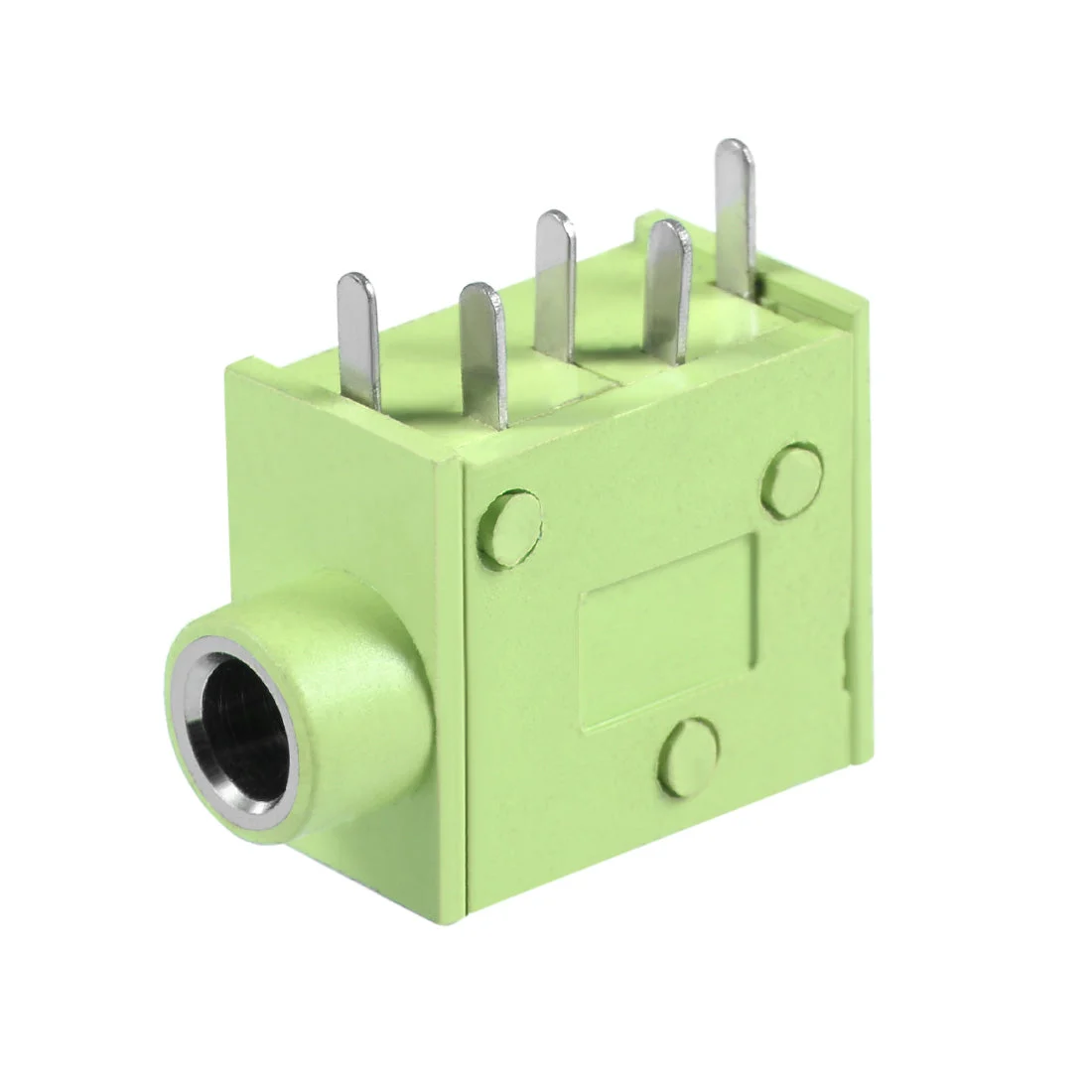 5Pcs PCB Mount 3.5mm 5 Pin Socket Headphone Stereo Jack Audio Video Connector Green PJ325