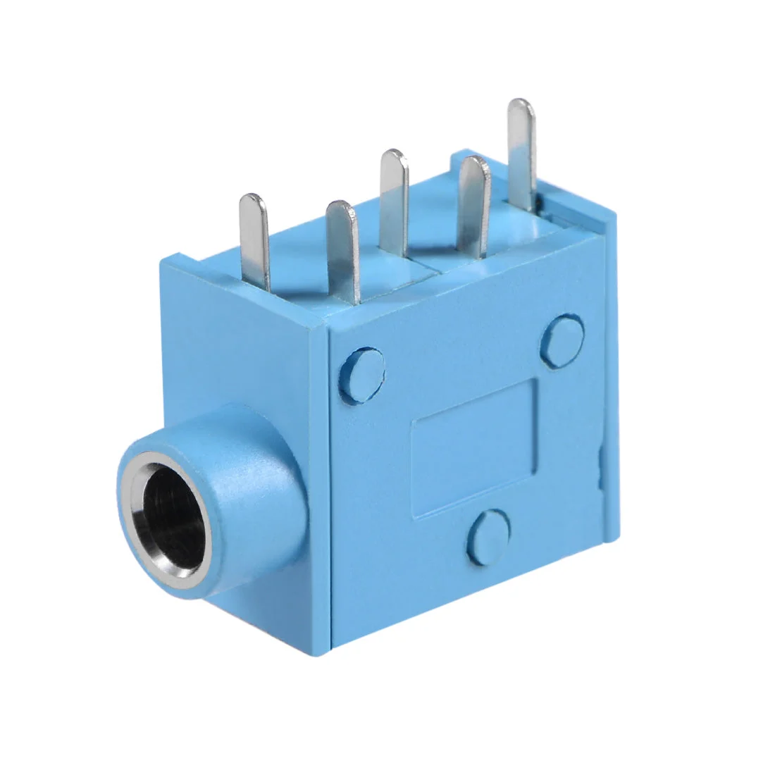 30Pcs PCB Mount 3.5mm 5 Pin Socket Headphone Stereo Jack Audio Video Connector Blue PJ325