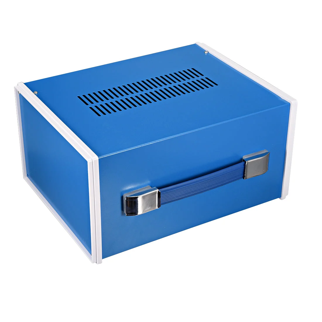 Uxcell 270*140*210mm(10.63*5.51*8.27inch) Metal Blue Project Junction Box Enclosure Case with Handle