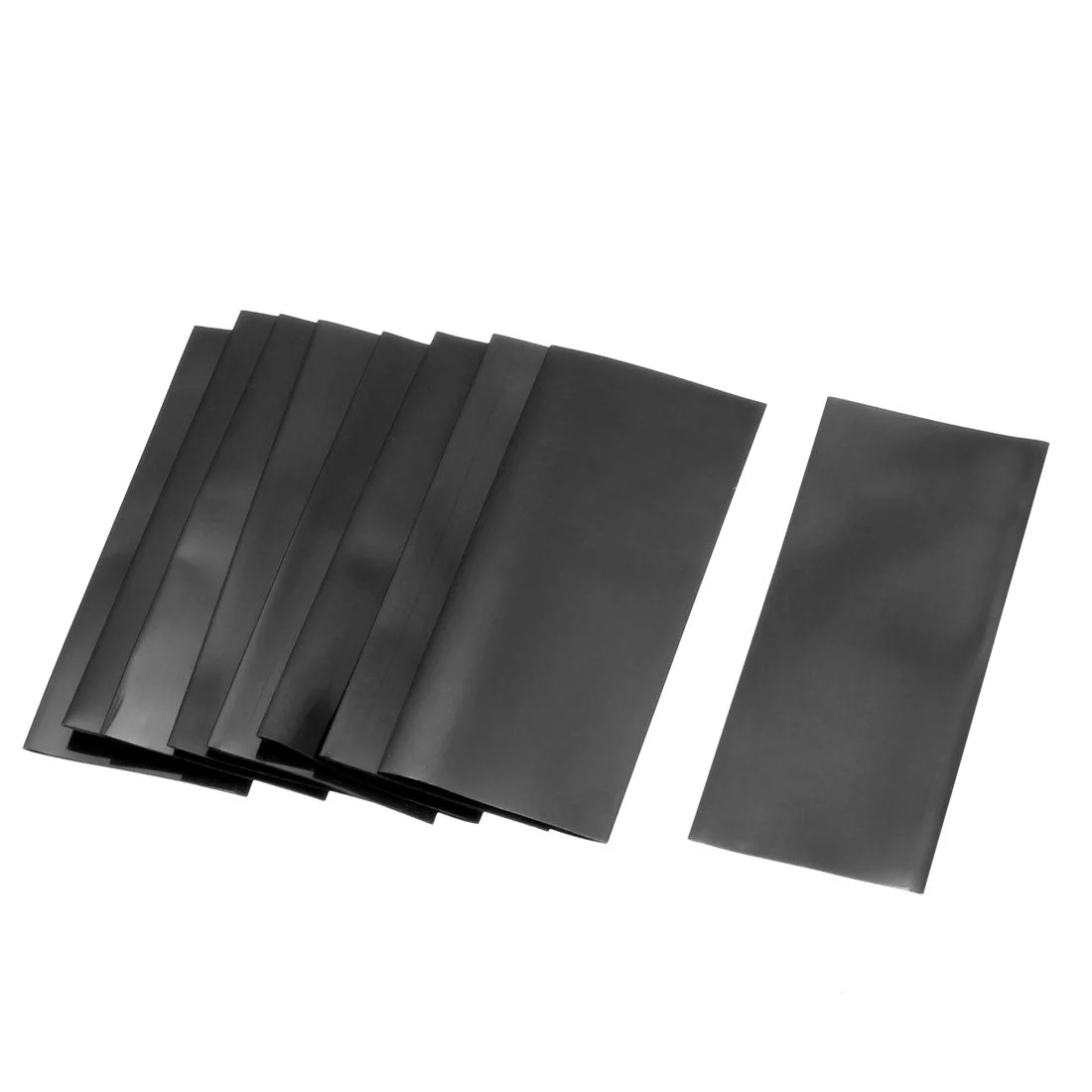 PVC Heat Shrink Tubing 23mm Flat Width 50pcs for AA Shrink Film Black