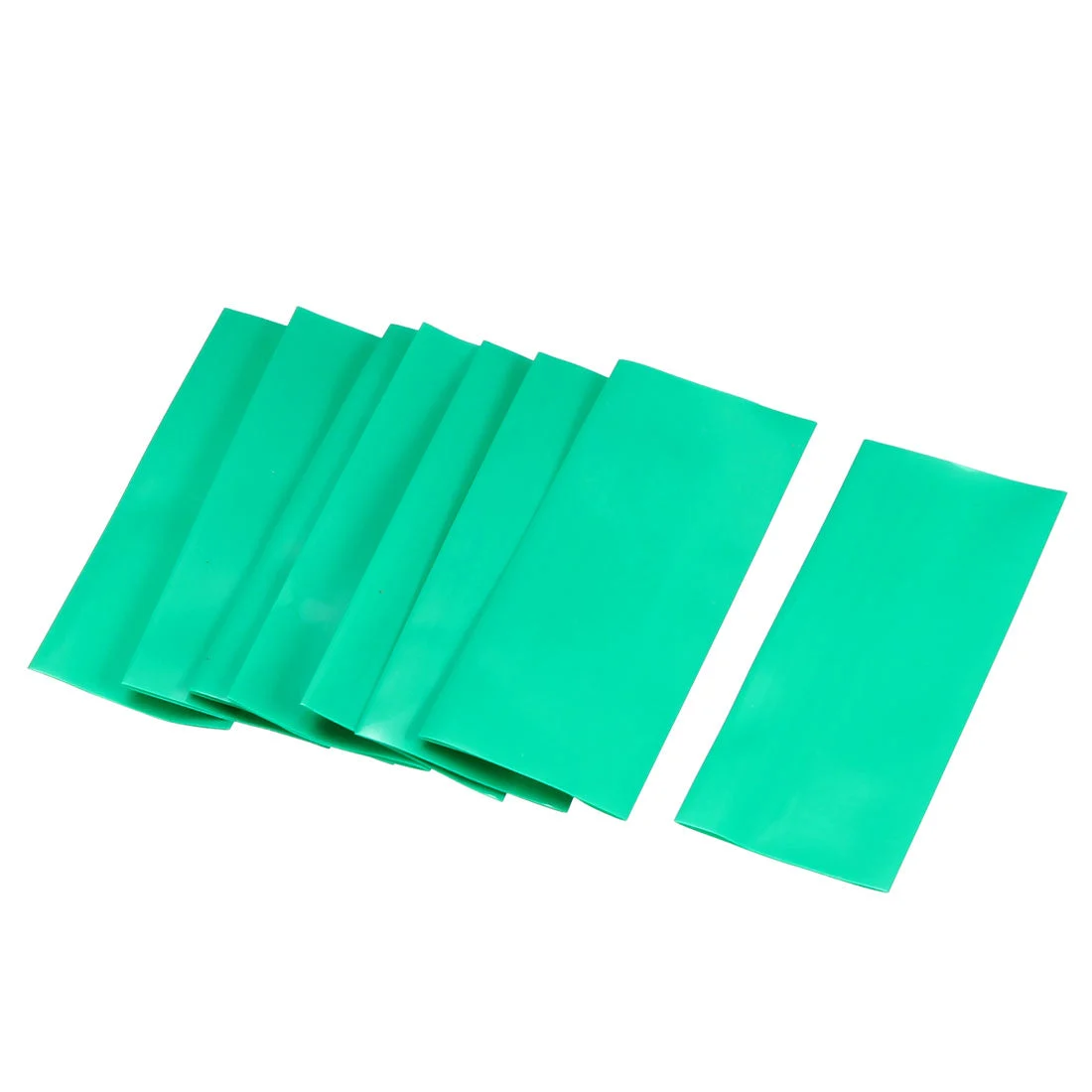 PVC Heat Shrink Tubing 23mm Flat Width 50pcs for AA Shrink Film Green