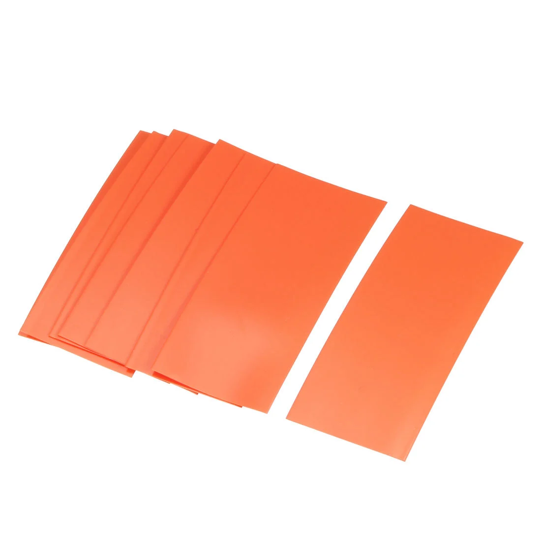 PVC Heat Shrink Tubing 23mm Flat Width 50pcs for AA Shrink Film Orange