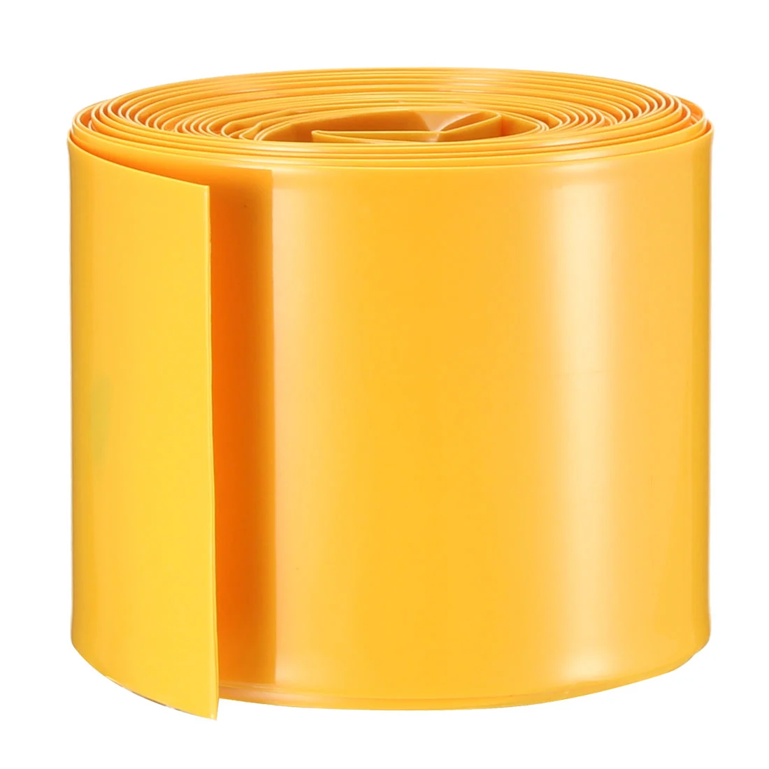 PVC Heat Shrink Tubing 43mm Flat Width for 26650 5M Yellow