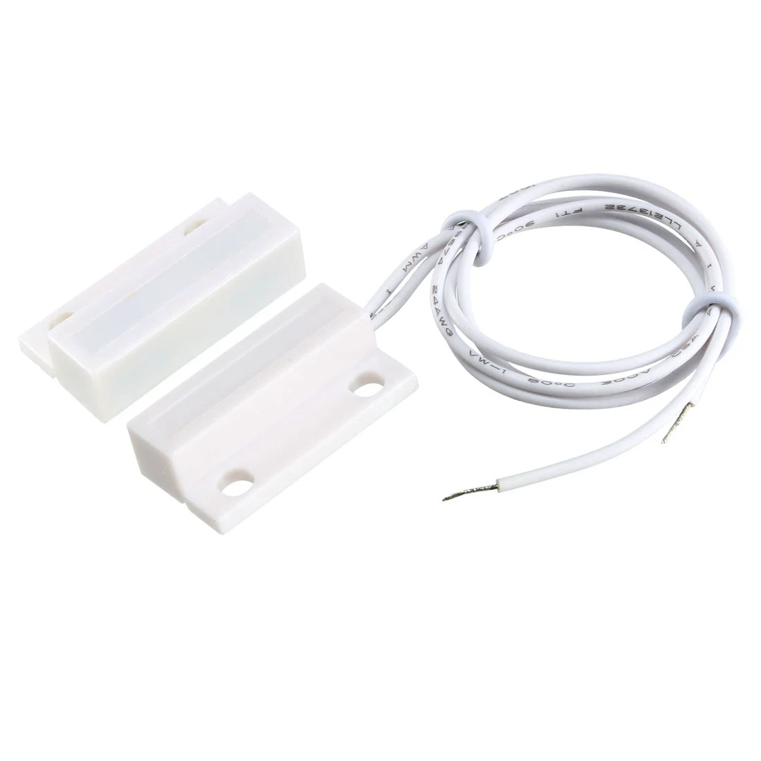 Surface Mount Wired NC Door Sensor Alarm Magnetic Reed Switch White MC-38