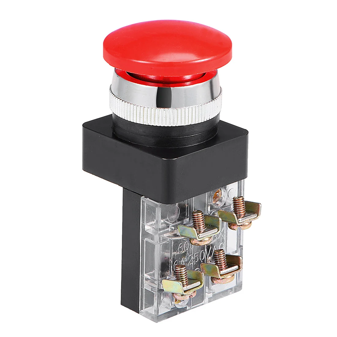 25mm Mounting Hole Momentary Push Button Switch Red DPST