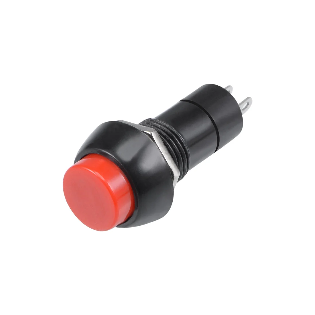 6Pcs,12mm Red Momentary Push Button Switch Round Flat Button SPST NO