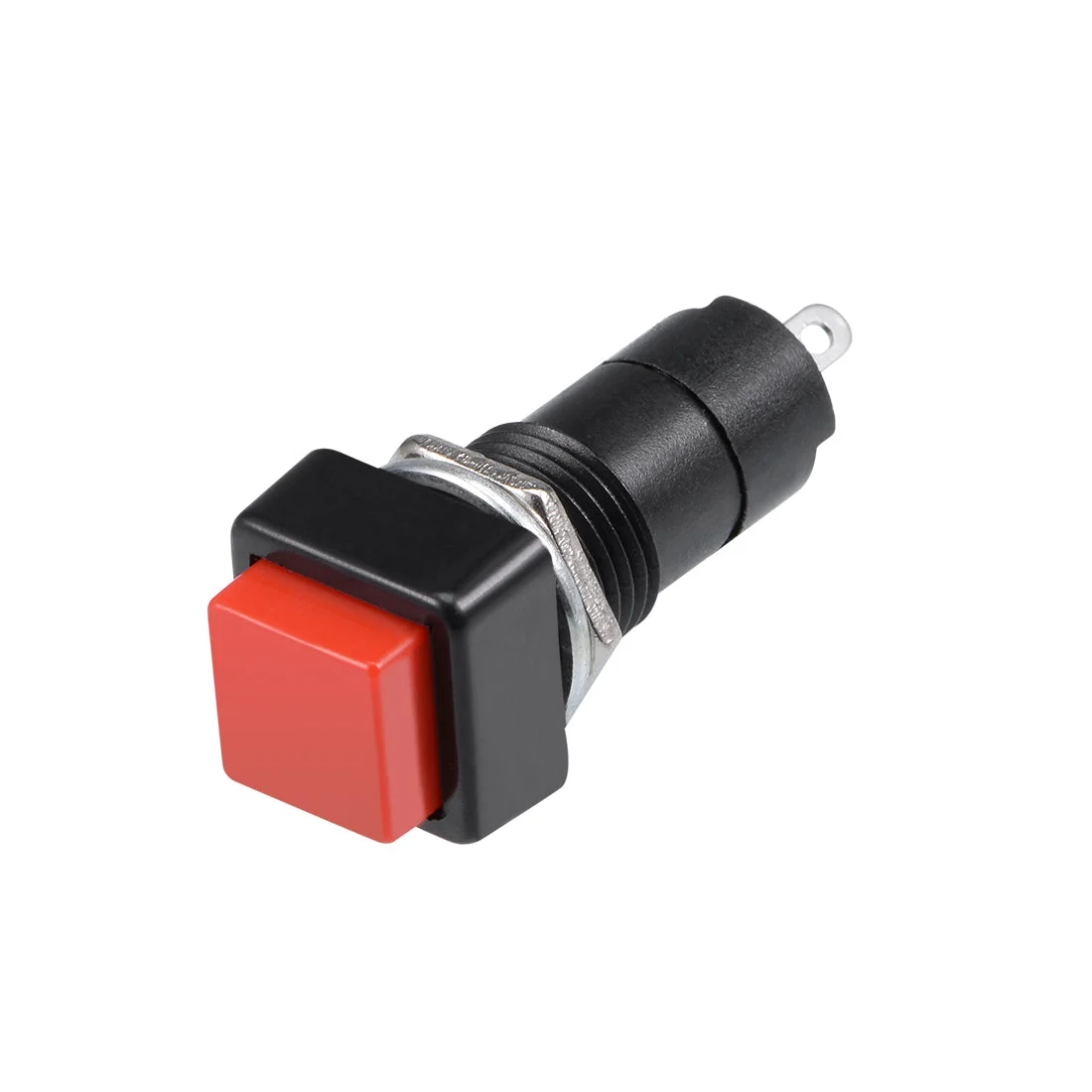 20Pcs,12mm Latching Push Button Switch Red Self-Locking Latching Square Button SPST NO