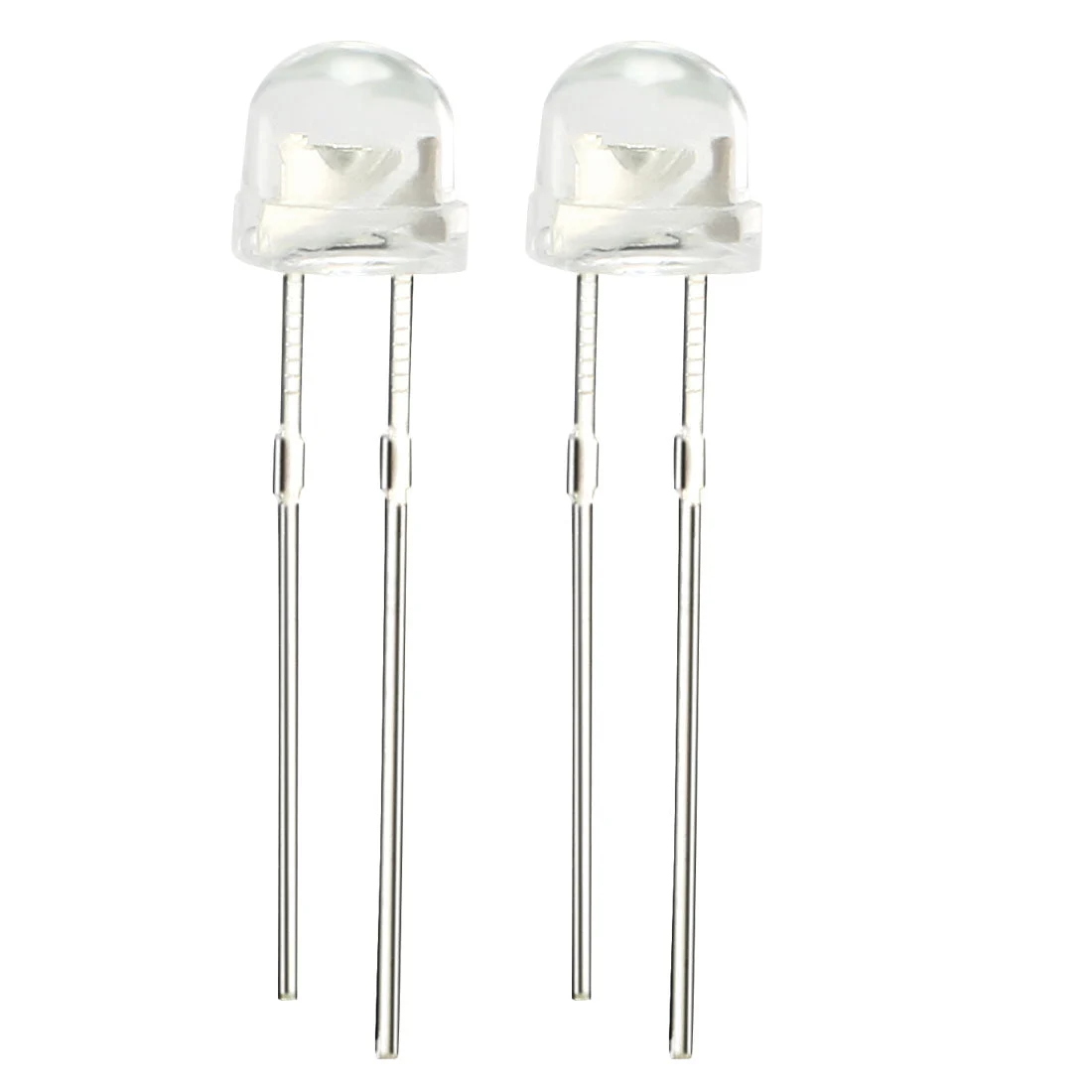 3 colors x 100 pcs 5mm Red Green White LED Diode Light Clear Straw Hat Transparent 20mA Lighting Bulb Lamp Electronic Component Emitting Diodes 300pcs
