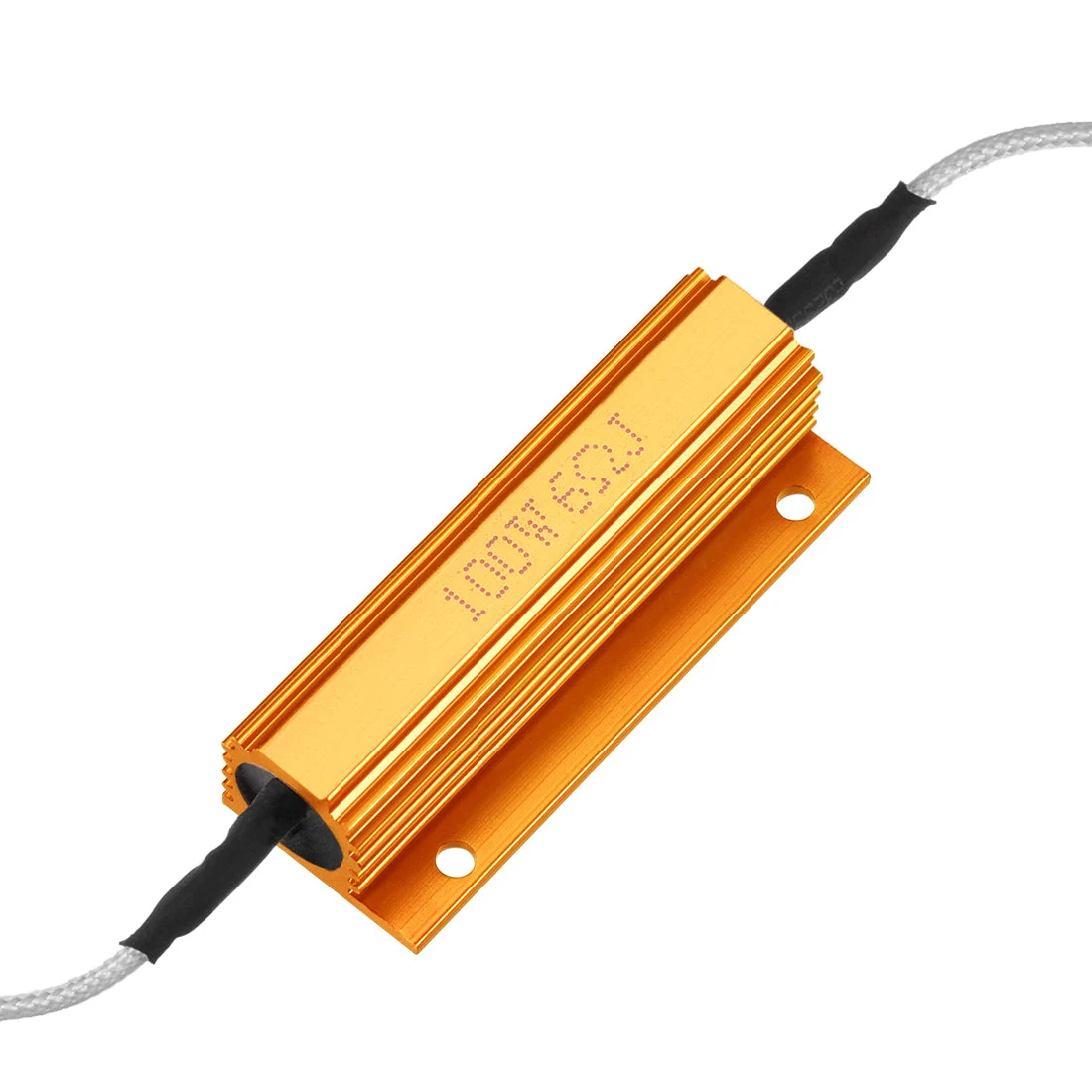 Aluminum Case Resistor Extra Wire 100W 6 Ohm Wirewound Yellow for LED Converter