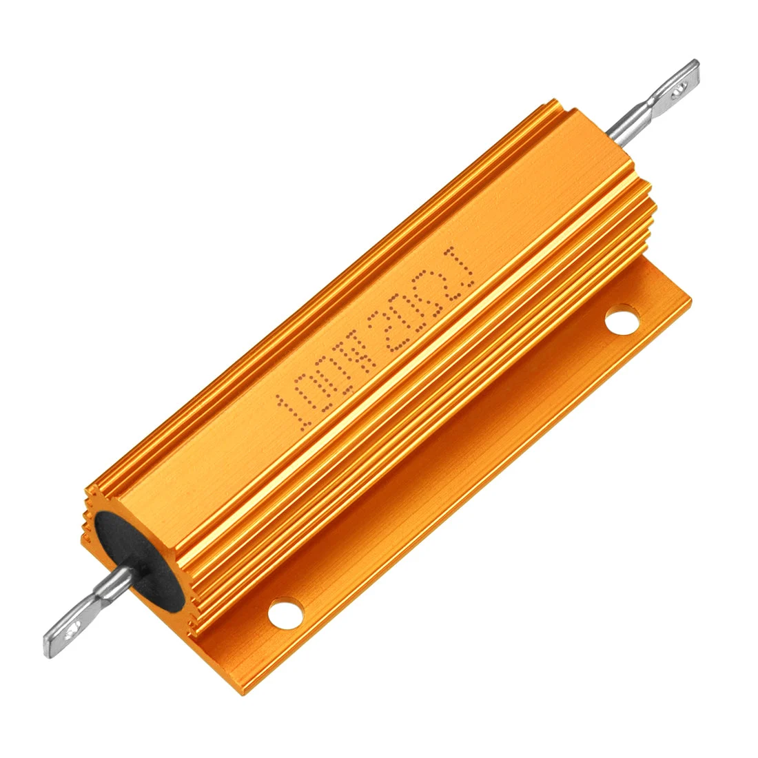 Aluminum Case Resistor 100W 20 Ohm Wirewound Gold Tone for LED Replacement Converter 100W 20RJ