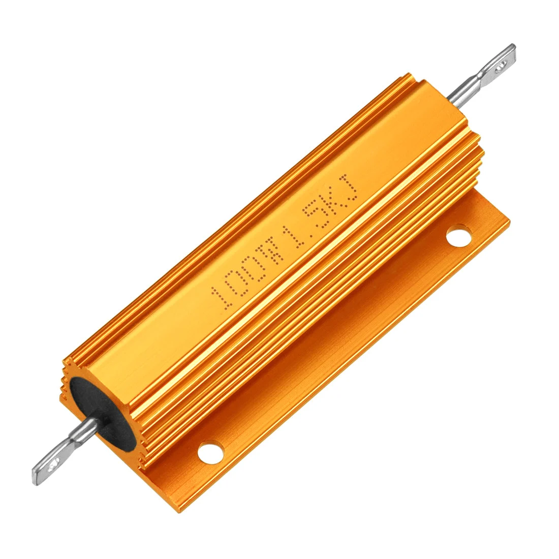 Aluminum Case Resistor 100W 1.5K Ohm Wirewound Gold for LED Replacement Converter 100W 1.5KRJ