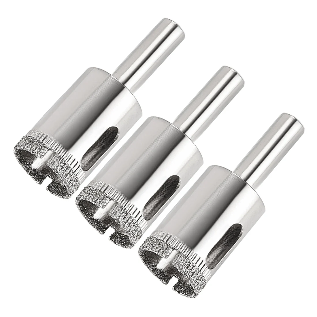 3pcs 20mm Diamond Drill Bit Hole Saw for Tile Glass Marble Granite Fiberglass Ceramic Tool Silver Tone