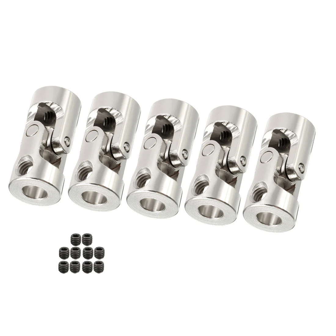 4mm to 5mm Inner Dia Rotatable Universal Steering Shaft U Joint Coupler L24XD11 5pcs