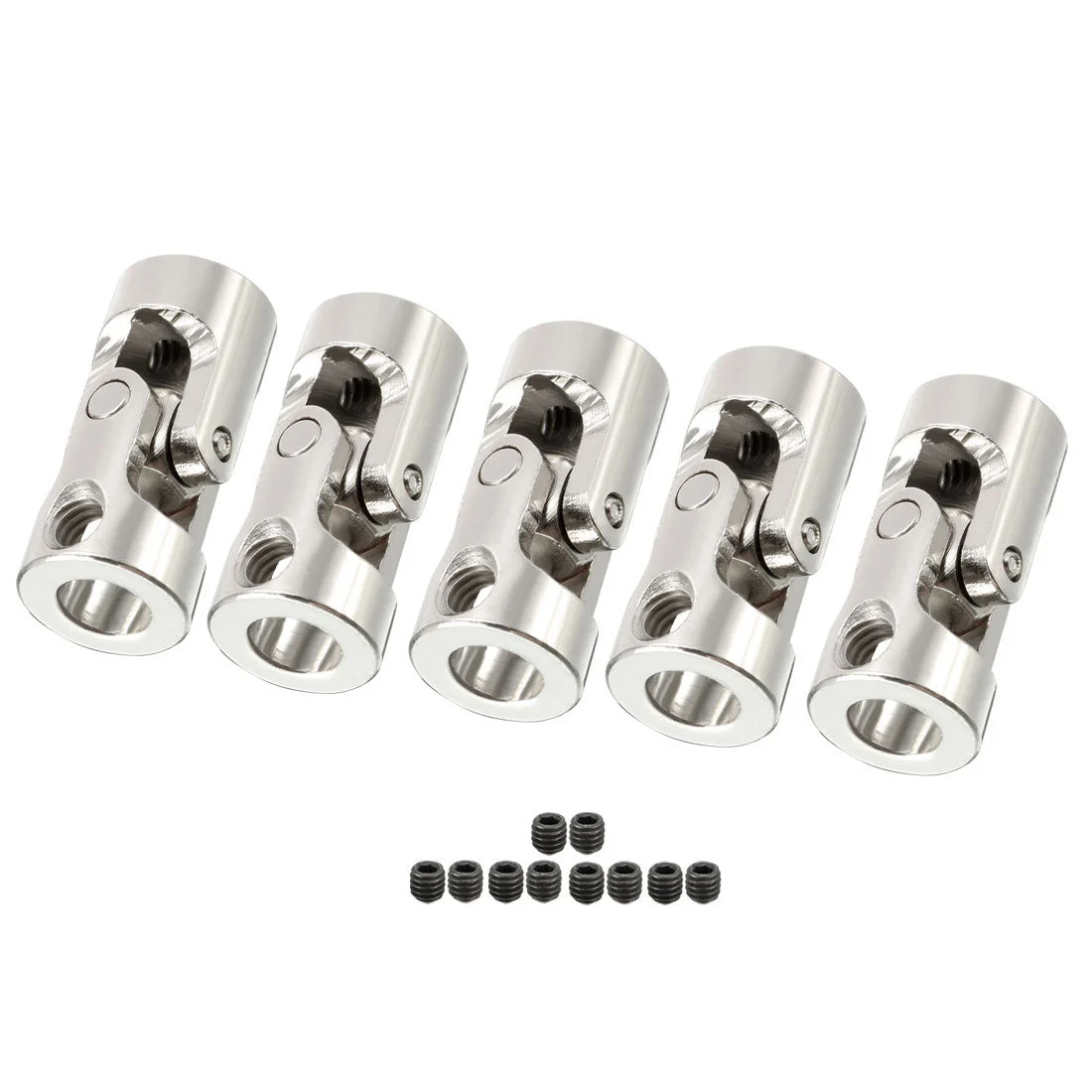 6mm to 6mm Inner Dia Rotatable Universal Steering Shaft U Joint Coupler L23XD11 5pcs