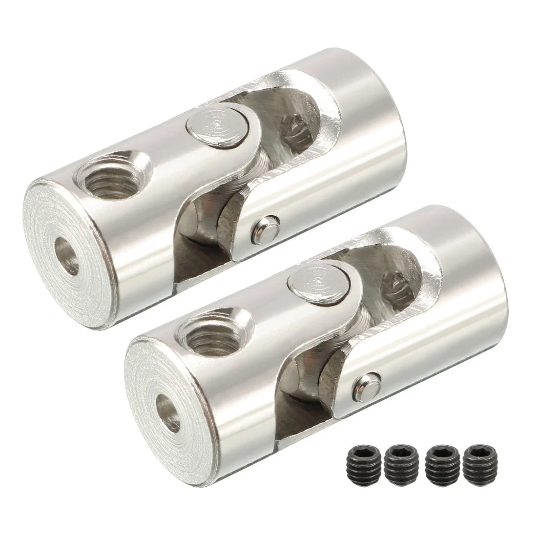 2PCS 2mm to 2mm Rotatable Universal Steering Shaft U Joint Coupler L18XD8