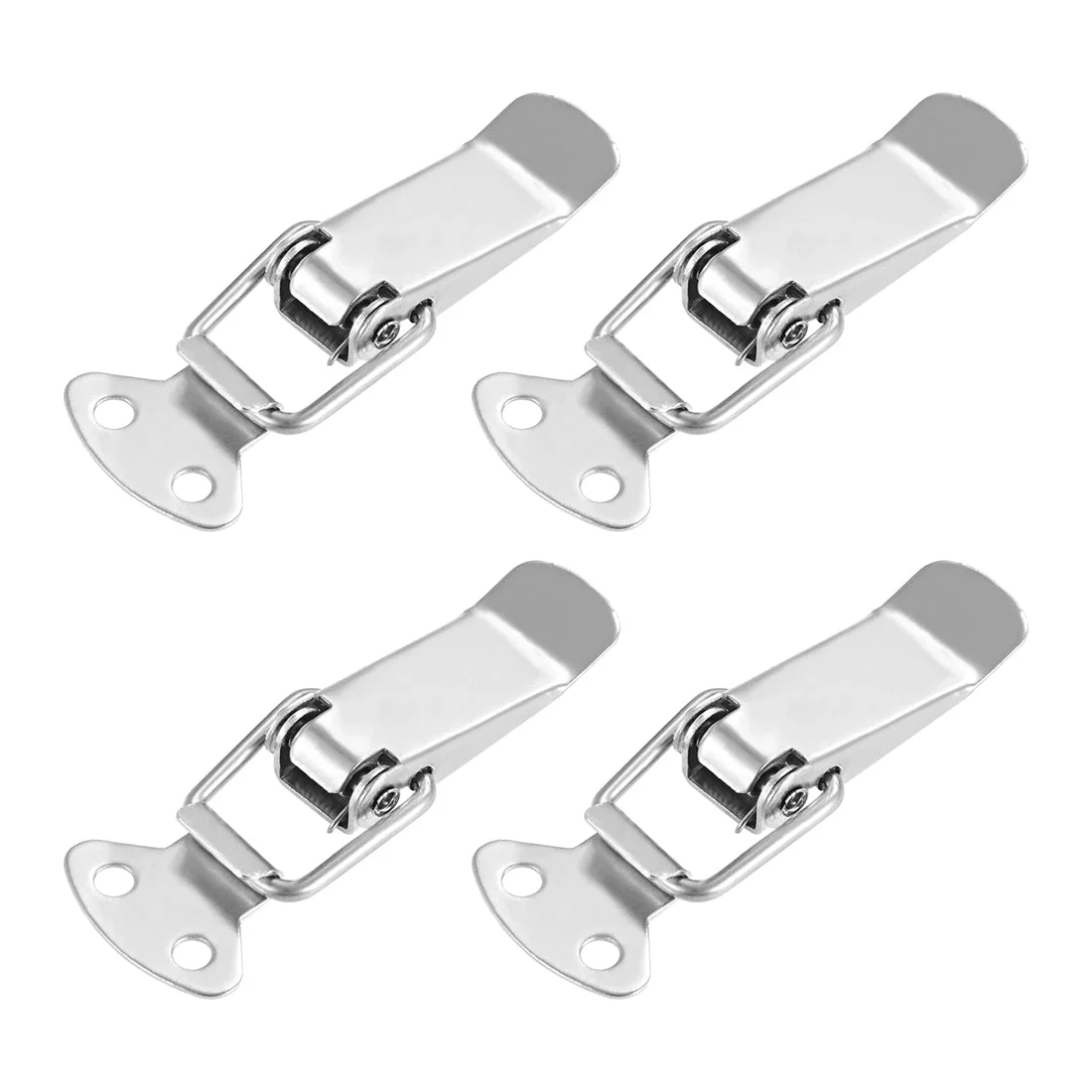 201 Stainless Steel Spring Loaded Toggle Case Box Chest Trunk Latch Catches Clamps Hasps 4 pcs, 72mm Length