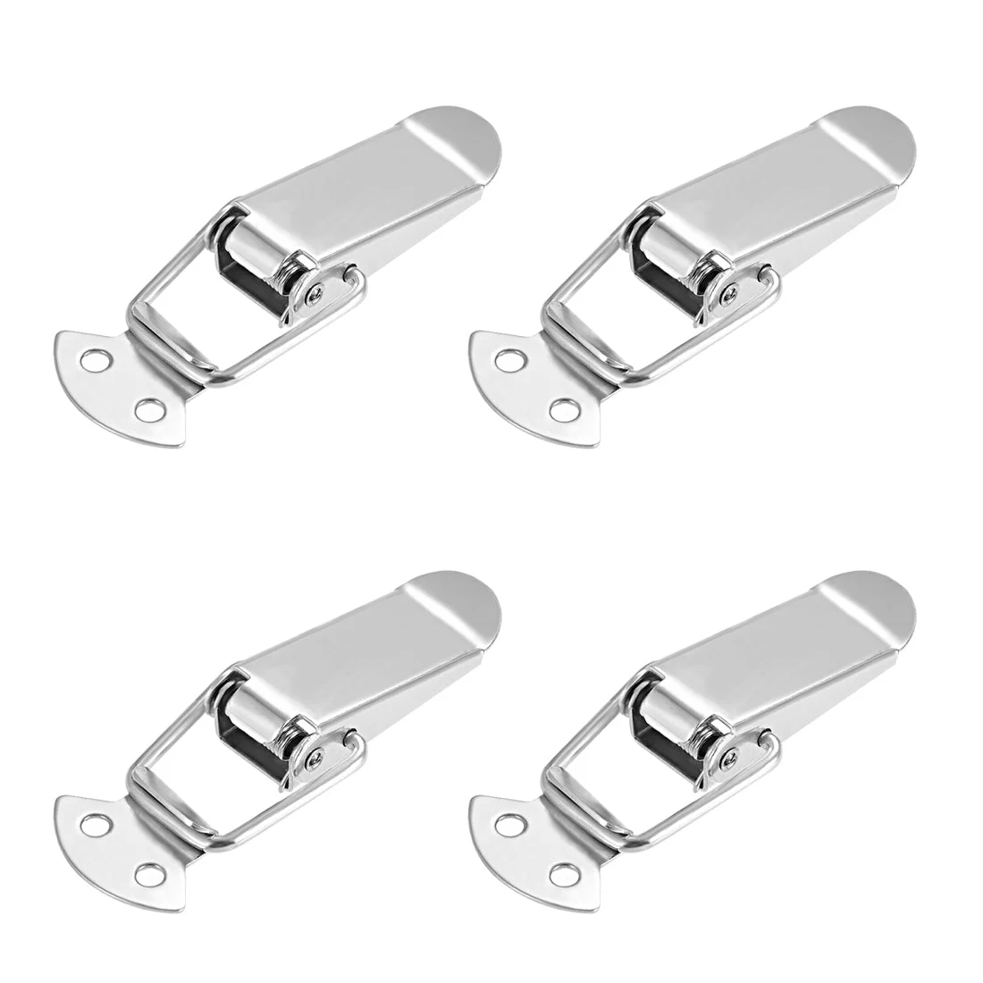 201 Stainless Steel Spring Loaded Toggle Case Box Chest Trunk Latch Catches Clamp Hasps 4 pcs, 90mm Overall Length