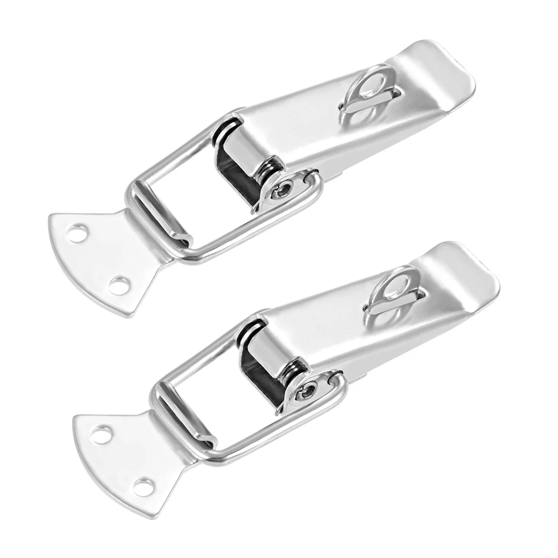 304 Stainless Steel Spring Loaded Toggle Case Box Chest Trunk Latch Catches Hasps Clamp 2 pcs, 127mm Overall Length