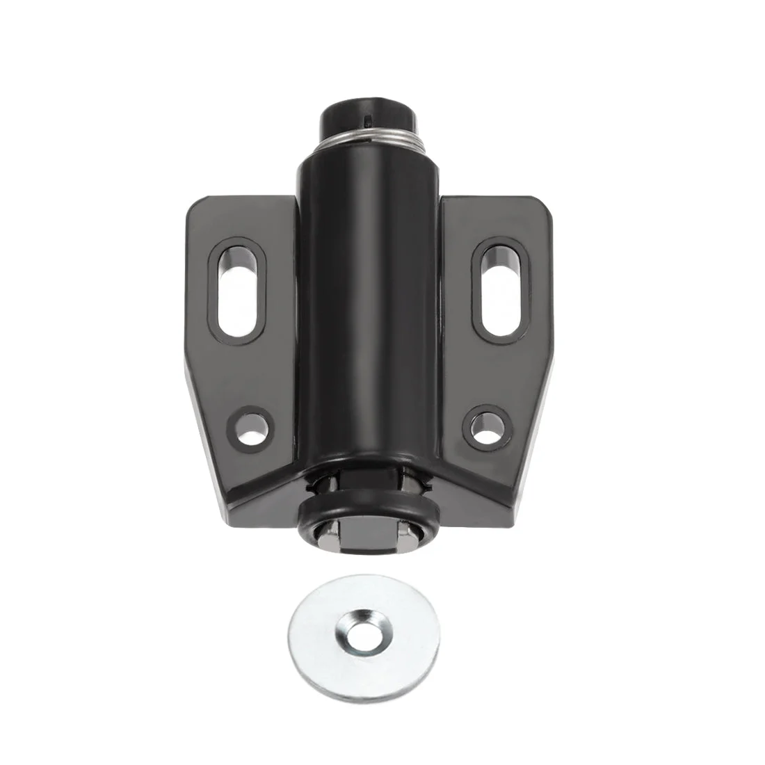 Magnetic Touch Catch Latch Closures Nylon Black for Cabinet Door Shutter 2Pcs