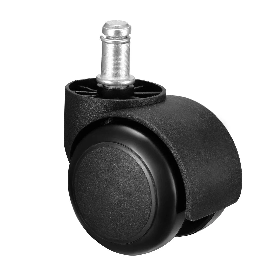 Uxcell Office Chair Casters Wheels 2 Inch PU Twin Wheel Universal Standard 11mm Stem Swivel Caster Black, 5 Pcs