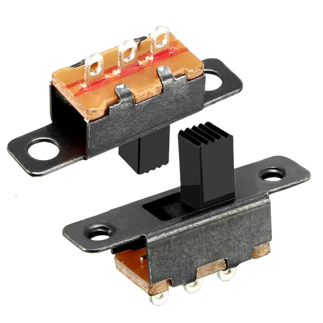 Uxcell 25Pcs 6mm Vertical Slide Switch SPDT 3 Terminals PCB Panel Latching