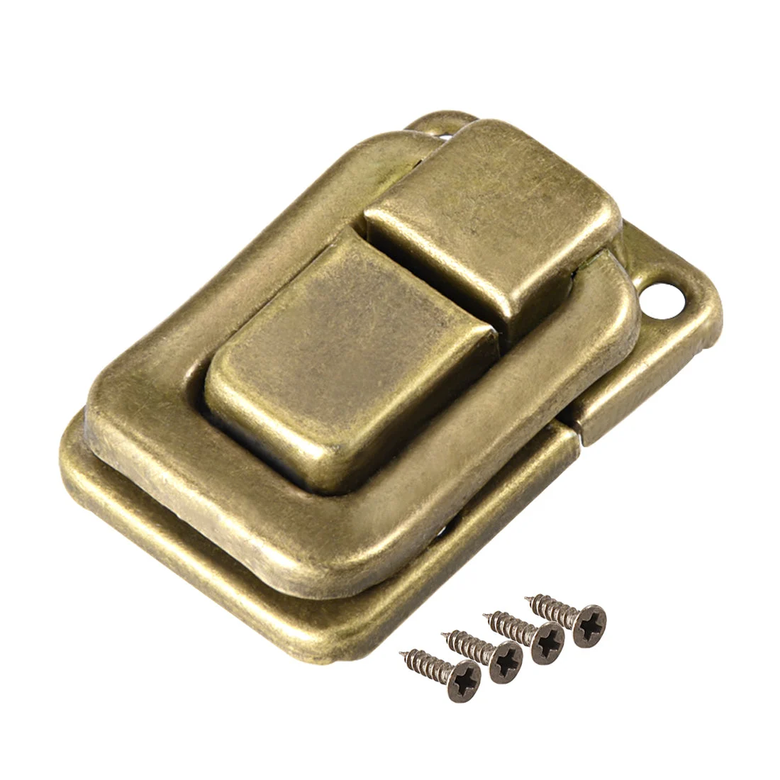 Toggle Latch, 38mm Retro Style Brass Decorative Hasp Jewelry Wooden Box Catch w Screws 5 pcs