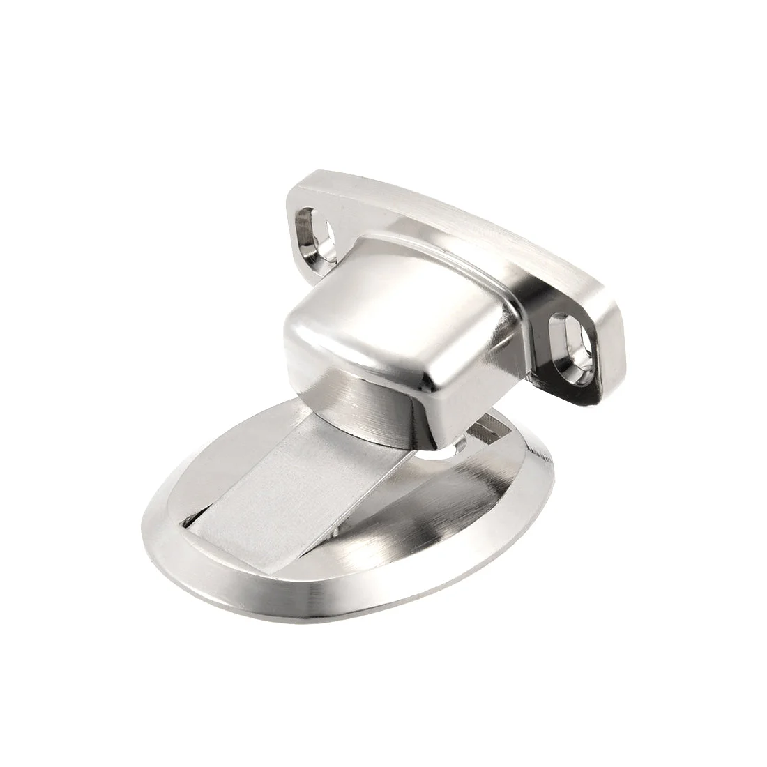 Floor Door Magnetic Stop Zinc Alloy Doorstop Holder Stopper with Screws Silver Tone