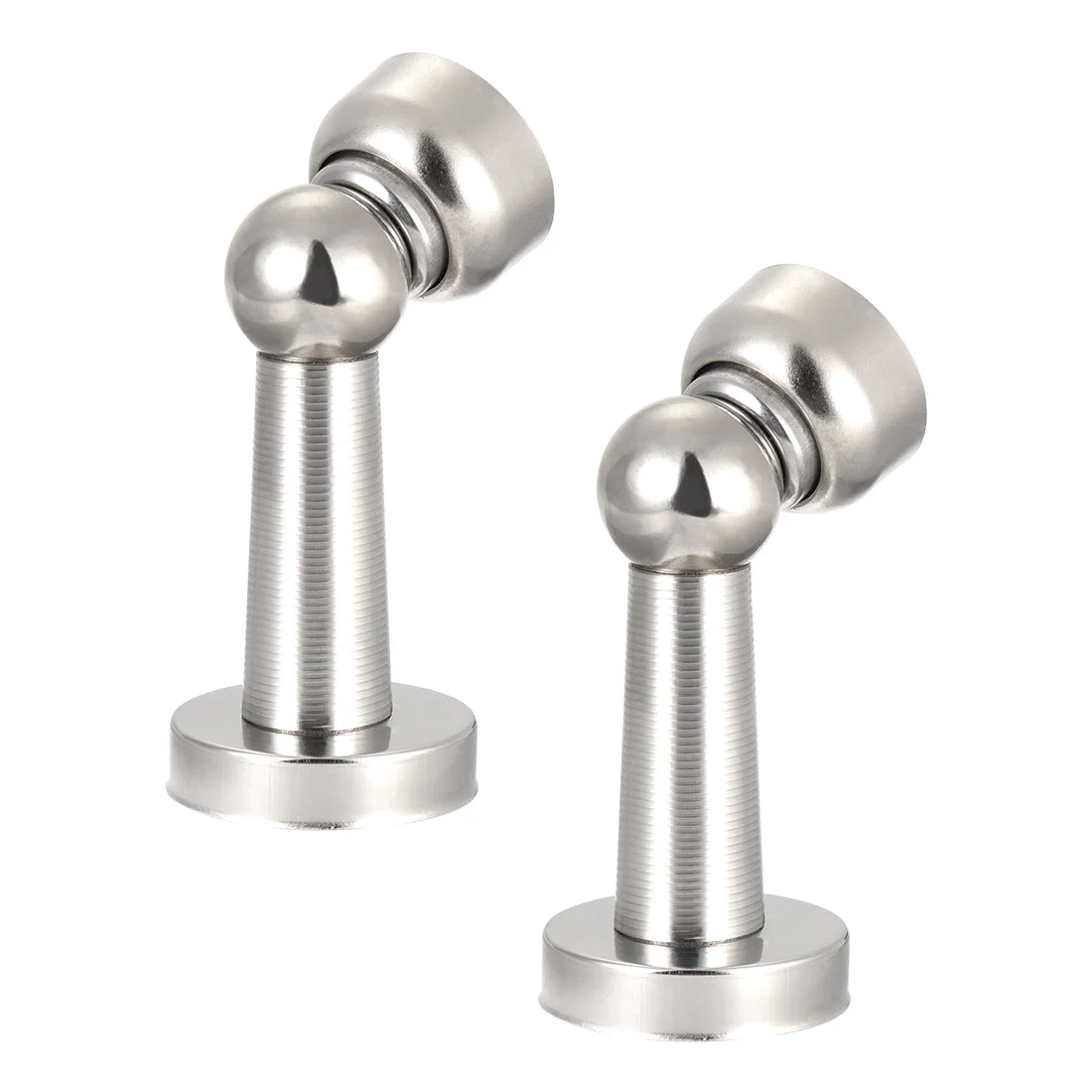 Stainless Steel Door Magnetic Catch Holder Stopper Doorstop Polished Finish Silver Tone 2pcs