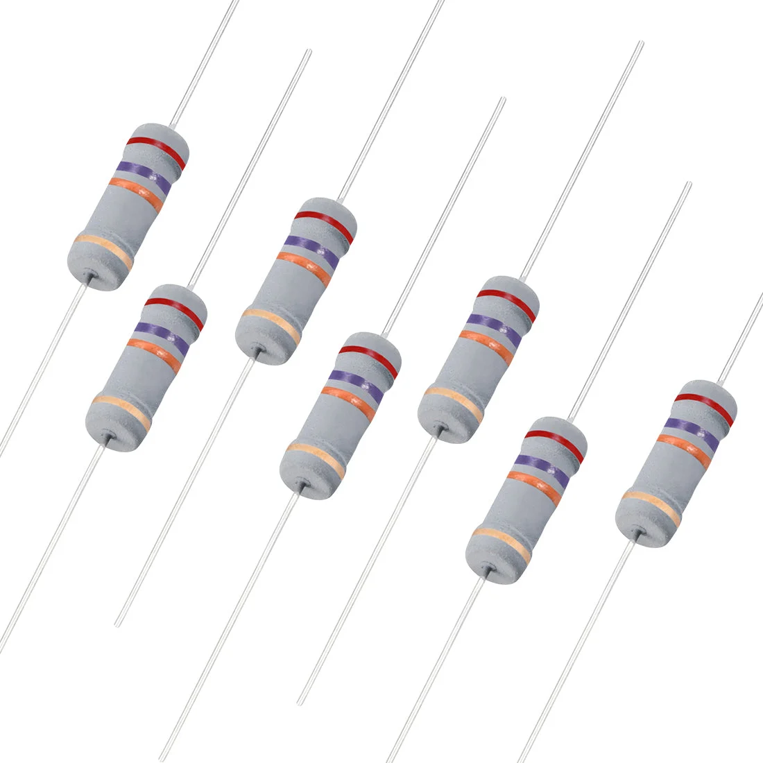 200pcs 2W 27K Ohm Carbon Film Resistor 5% Tolerance 4 Color Bands